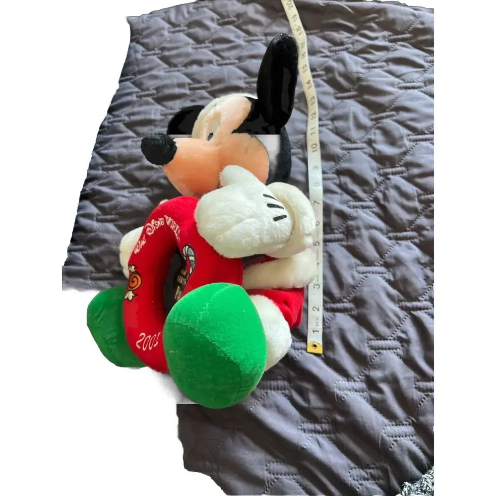 Walt Disney World Christmas Collection Photo Frame 2001 Plush Mickey Santa 10 “